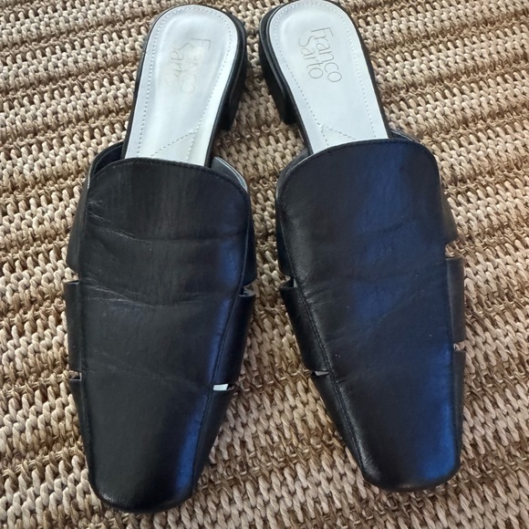 Franco Sarto Black Leather Mules - Picture 2 of 6